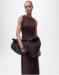 M.N.G - Terra Midi-Dress With Puffed Hem