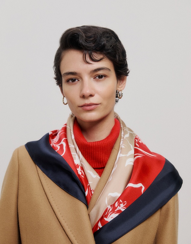 Trenery - Iluna Silk Scarf in Marshmallow