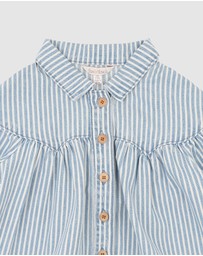 Fox & Finch - Winter Vacay Stripe Denim Dress - Babies
