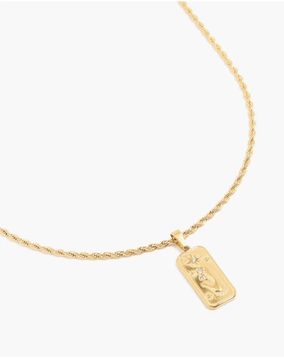 Lovisa - Waterproof Gold Plated Stainless Steel Flower Tab Necklace