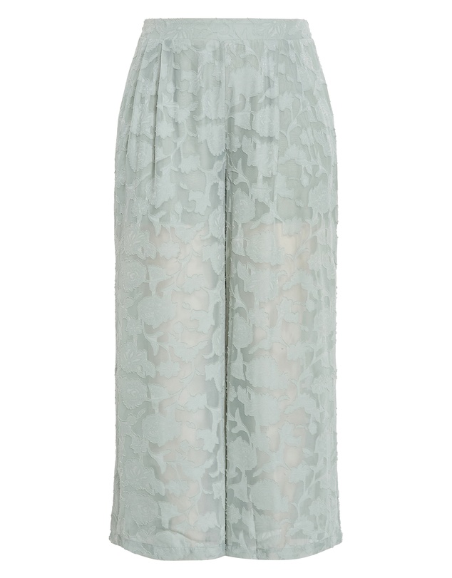 City Chic - Plus size Daniela Jacquard Wide Leg Pant - sage