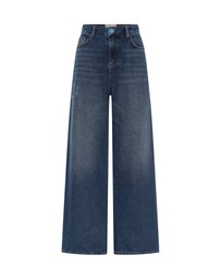 ONE TEASPOON - Love Machines Mid Waist Super Wide Leg Denim Jeans - Blue Thunder