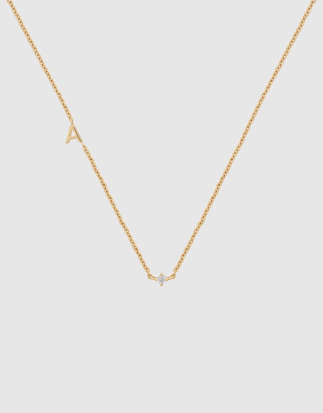 YCL  - Petite Initial Necklace A