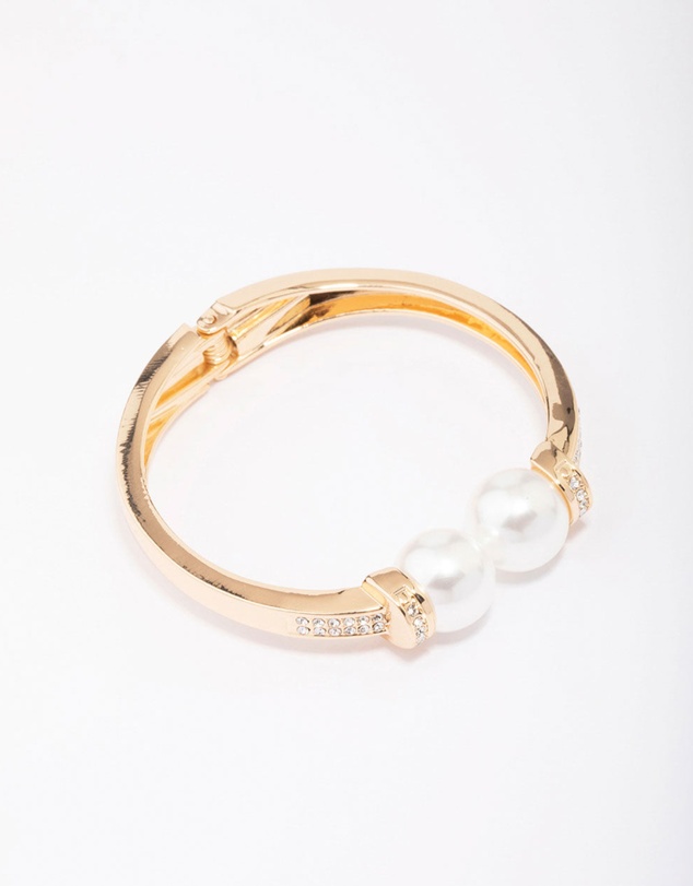 Lovisa - Gold Pearl Bold Wrist Cuff
