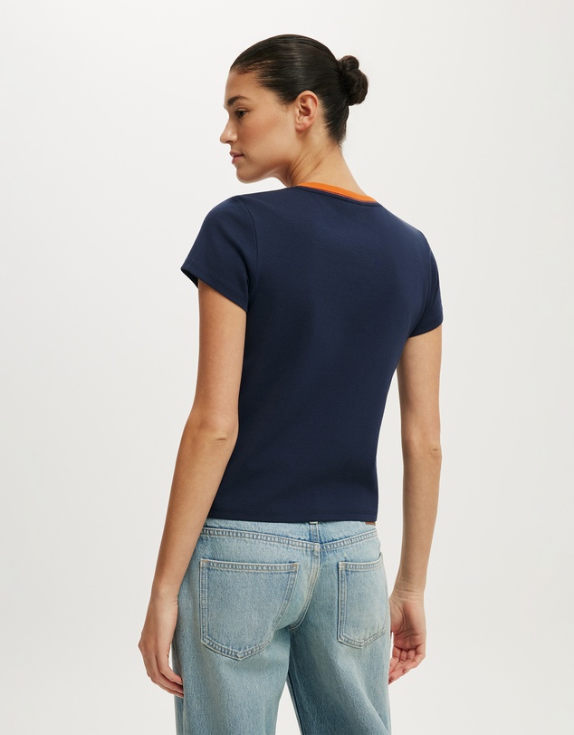 Cotton On - 90S Baby V Neck Tee