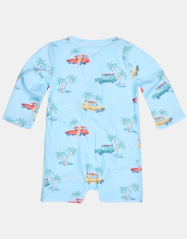 Toshi - Swim Onesie L/S Splash -  Swell Seekers Sky 000