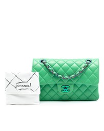 Pre-Loved by Azura Reborn - Pre-Loved Small Classic Lambskin Rainbow Hardware Double Flap