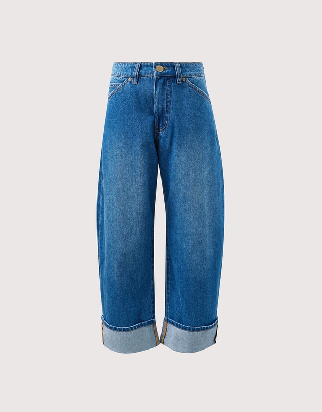 Ceres Life - Frannie Cuffed Barrel Jean