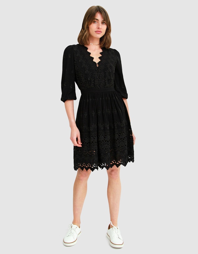 Belle & Bloom - Sweet Talk Eyelet Mini Dress