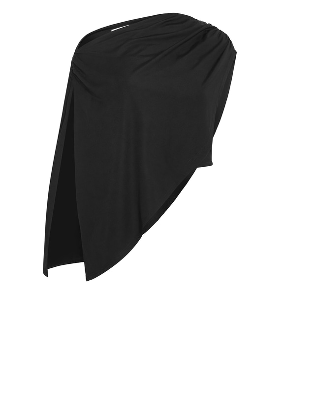City Chic - Plus size Koko Off Shoulder Cape Top - black