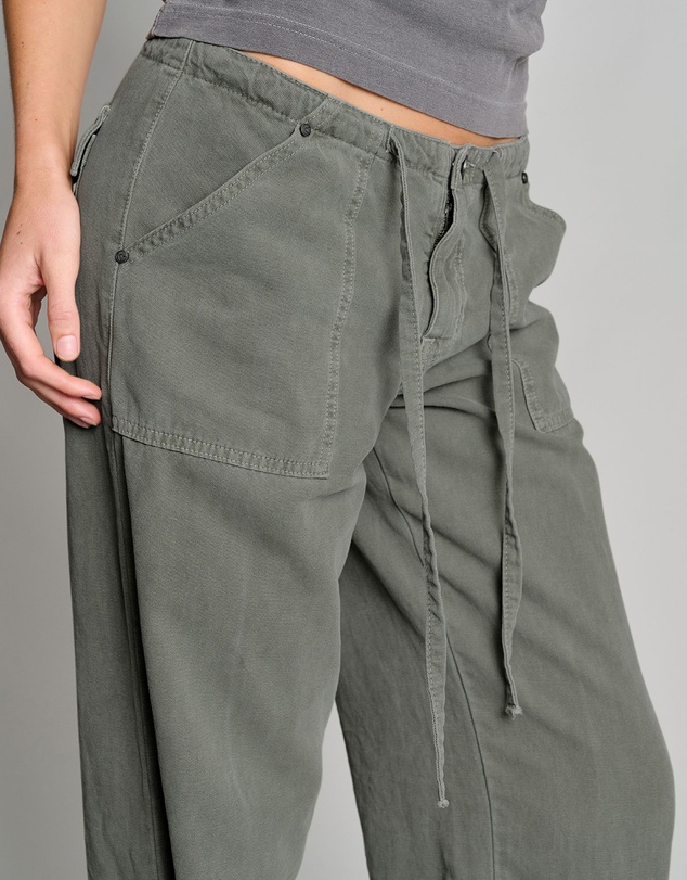 Love and Nostalgia - Big Baddie Pant - Army Smoke