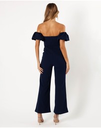 Petal & Pup - Tamra Off Shoulder Jumpsuit - Navy
