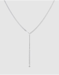Elli Jewelry - Necklace Curb Y-Chain Layerlook Adjustable in 925 Sterling Silver