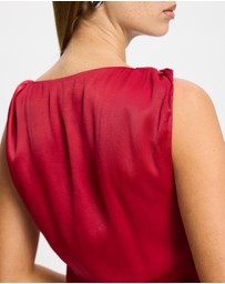 & Other Stories - Twist-Detail Satin Midi Dress
