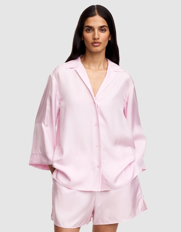 ARKET - L Side Silk Twill Shirt