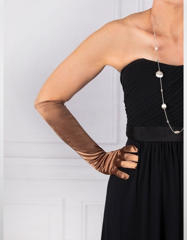 DENTS - Long Above Elbow Satin Gloves