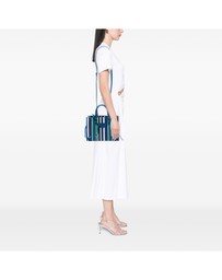 Pre-Loved by Azura Reborn - Pre-Loved Mini Leather Striped Papier A6 Zip Around Satchel