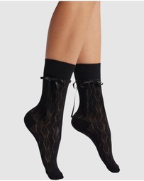 High Heel Jungle - Bella Satin Bow Socks