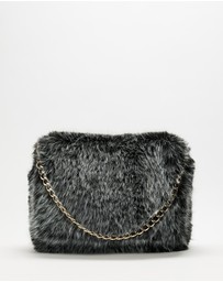 Lindsay Nicholas New York - Arlo Faux Fur Bag in Storm