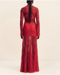 Shona Joy - Labyrinth Lace High Neck Maxi Dress