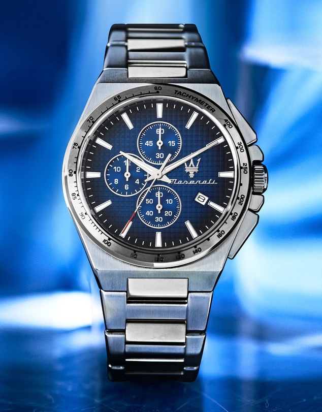 Maserati - Maserati Velocità Slim Chronograph 41mm Blue Dial Quartz Watch