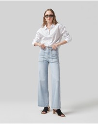 DRICOPER DENIM - Carrie Sunbleached Wide Straight Leg Jeans