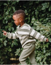 Kynd Baby - Knit Stripe Jumper in Olive Stripe