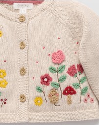 Purebaby - Embroidered Floral Cardigan -Kids-Babies