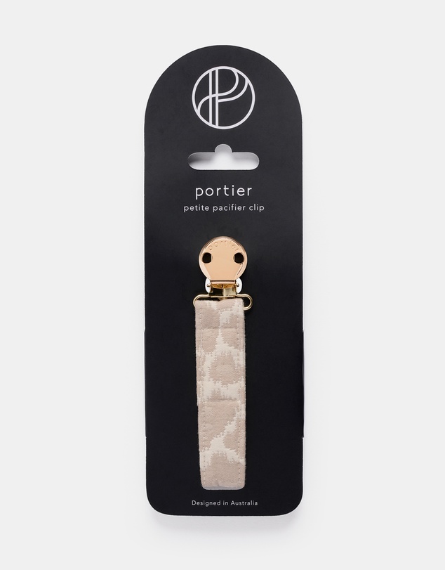 portier - Petite Pacifier Clip - Desert Leopard
