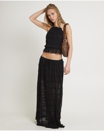Subtitled - Alda Shirred Maxi Skirt