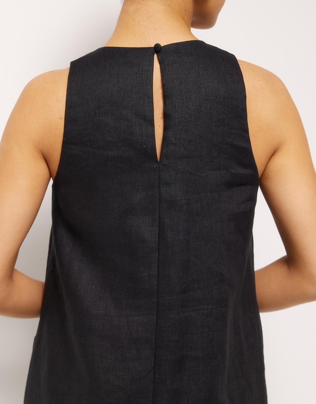AERE - Lila Linen Shift Mini Dress