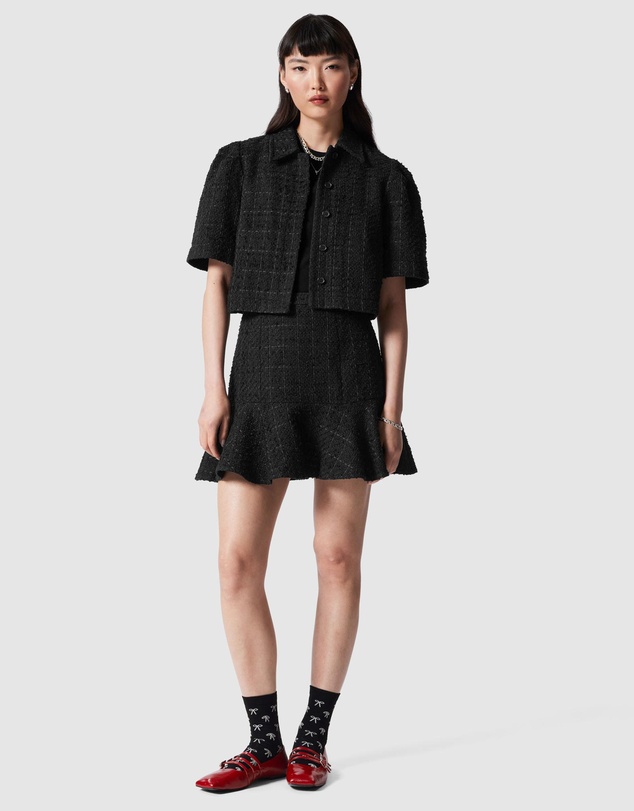 & Other Stories - Ruffled Tweed Mini Skirt