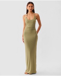 SNDYS - LEXIE TWIST HALTER MAXI DRESS - ICONIC EXCLUSIVE