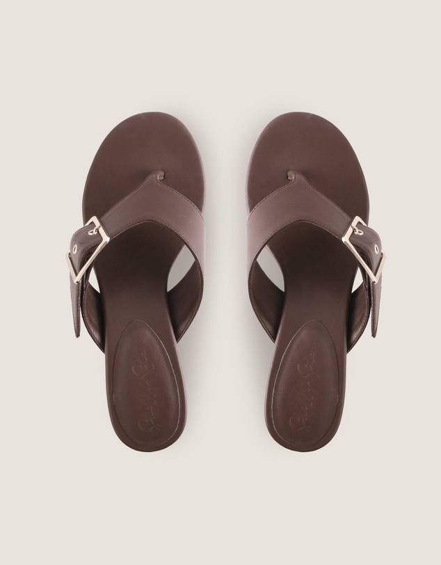Shelly Shen - Suri High Sandals Brown Leather