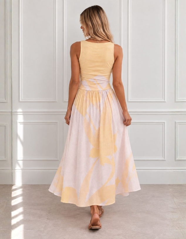 Esther & Co - Balayage Dress - Butter Cream