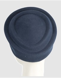 Max Alexander - Felt Black Pillbox Hat