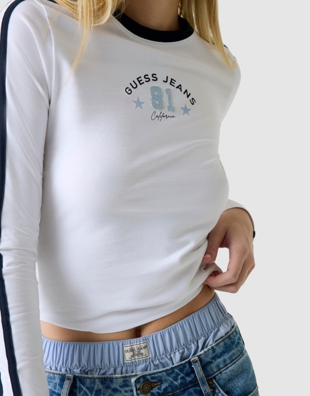 GUESS Jeans - GUESS JEANS Long Sleeve Start Baby Tee