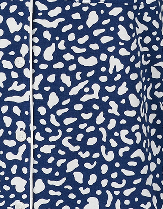 Kate Spade - Printed Modal Button Up Short Sleeve Long Pyjama Set