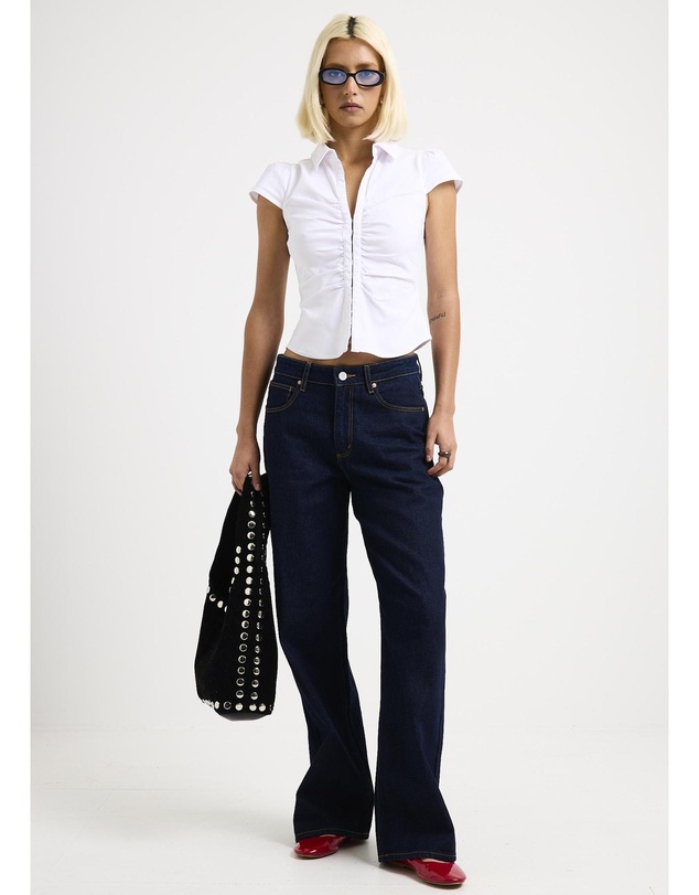 Insight - Cassia Short Sleeve Gather Shirt