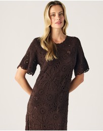 MOS The Label - Anouk Crochet Midi Dress