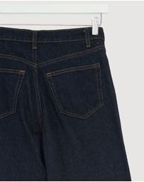 Revibe - Repaired Reformation Cary High Rise Slouchy Wide Leg Jeans - AU 25