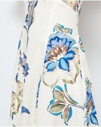 AERE - Mara Linen Halter Maxi Dress