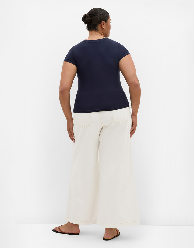 City Chic - Plus size Karla Short Sleeve Tee - navy