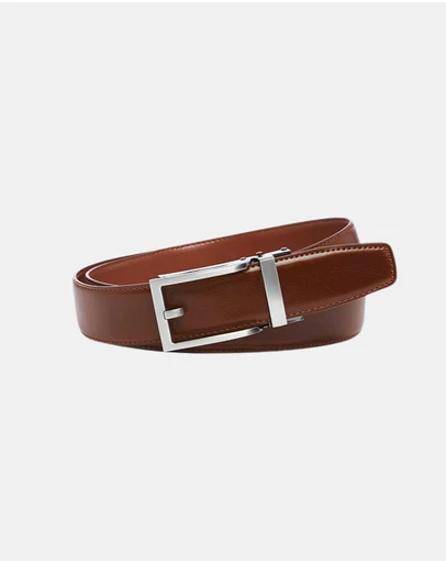 Buckle - Hamilton. Australian Made Auto Leather Belt. 35mm width.