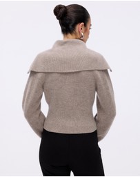 Minima Esenciales - Cyro Merino Wool Cashmere Blend Zip Knit Jumper
