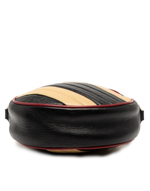 Pre-Loved by Azura Reborn - Pre-Loved Mini GG Marmont Matelasse Leather Torchon Round Crossbody