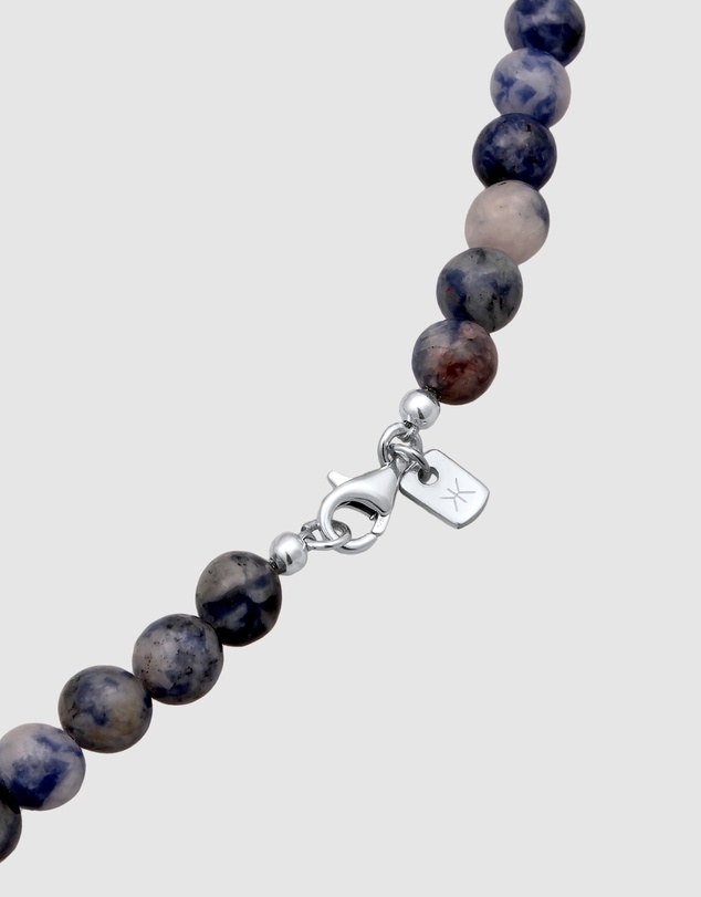 Kuzzoi - ICONIC EXCLUSIVE - Agate Beads Necklace with Sterling Silver Elements