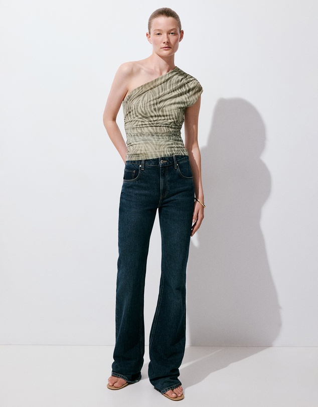M.N.G - Asymmetrical Animal-Print Top
