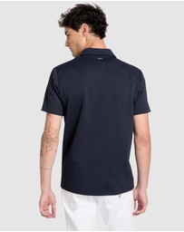 GUESS - Eco Percy Textured Zip Polo Shirt