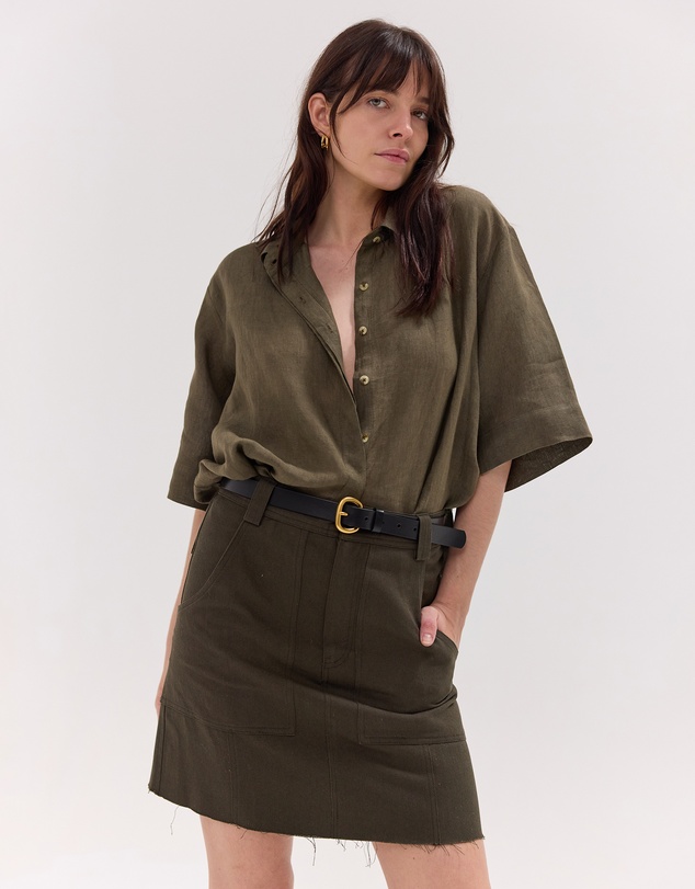 Cloth & Co. - The Short Element Skirt | Dark Olive